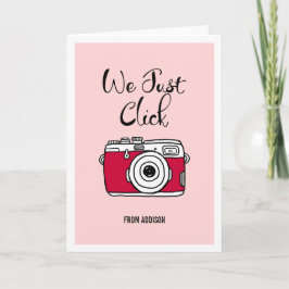 Vi klickar bara på Camera Valentine Greeting Card Helgkort