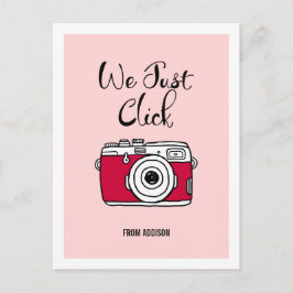 Vi klickar bara på Camera Valentine-vykort Helg Vykort
