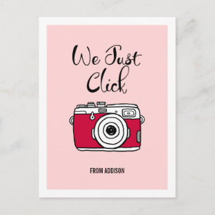 Vi klickar bara på Camera Valentine-vykort Helg Vykort
