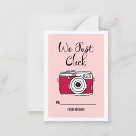 Vi klickar bara på kameraklassrummet Valentinkort  Anteckningskort