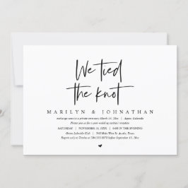Vi knöt knuten, Bröllopsflyktfest Invitation Inbjudningar