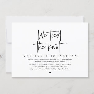 Vi knöt knuten, Bröllopsflyktfest Invitation Inbjudningar