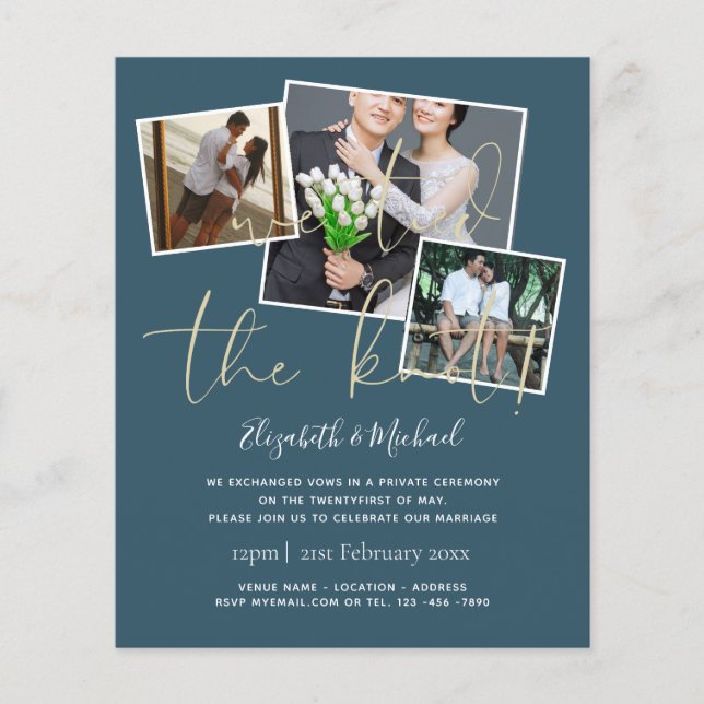 Vi Knöt Knuten Bröllopsinbjudningar (Framsida)