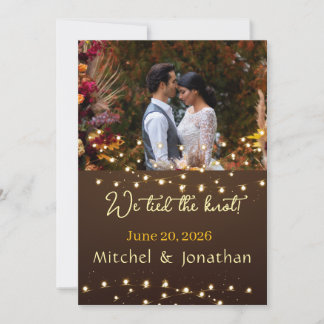 Vi Knöt Knuten Elegant Brun Modernt Foto Meddelande