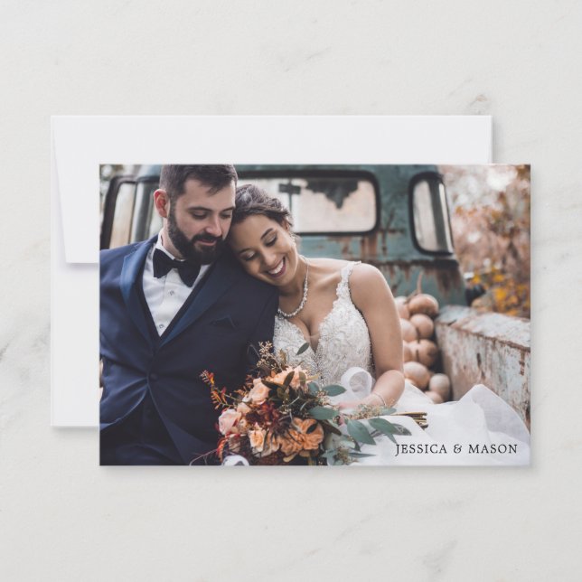 Vi Knöt Knuten Inbjudan Eloped Underrättelse Foto (Framsida)