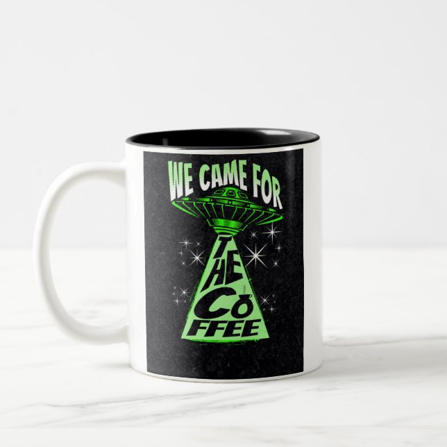 Vi kom för kaffet Två-Tonad mugg (Vänster)