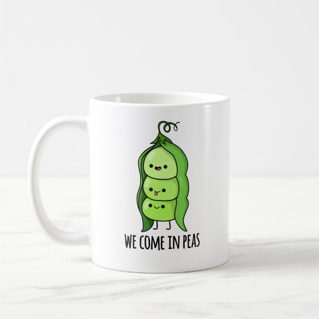 Vi Kom i Peas Funny Pea Pun Kaffemugg (Vänster)