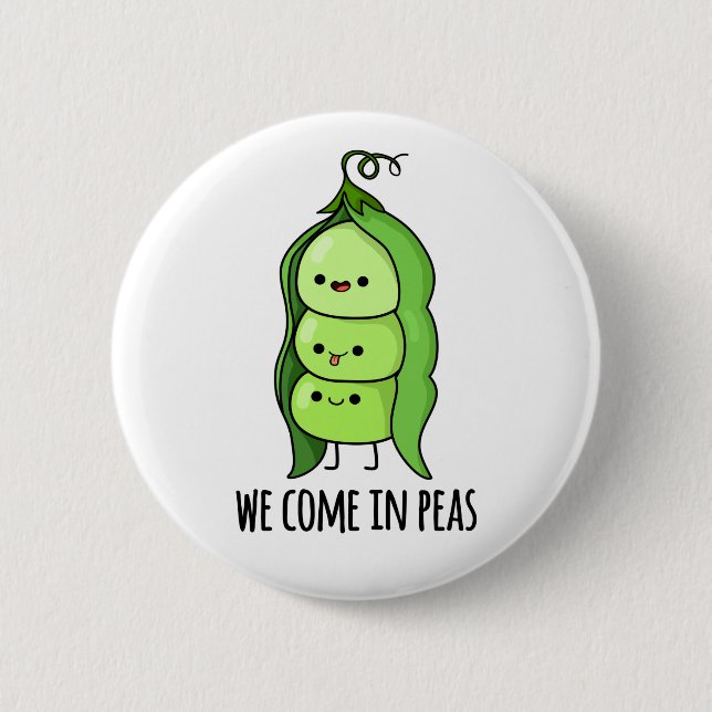 Vi Kom i Peas Funny Pea Pun Knapp (Framsida)