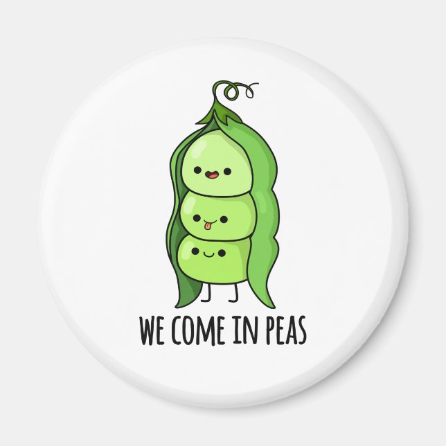 Vi Kom i Peas Funny Pea Pun Magnet (Framsidan)