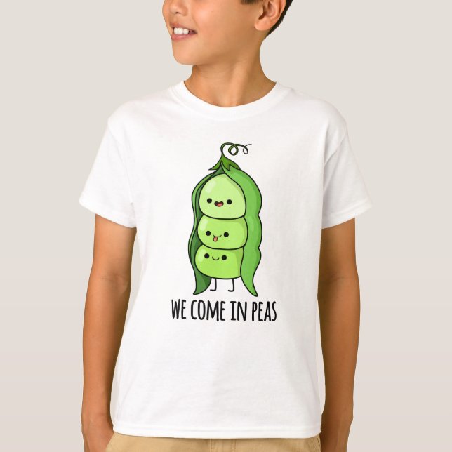 Vi Kom i Peas Funny Pea Pun T Shirt (Framsida)