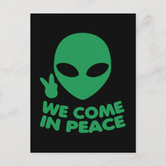 Vi Kom in Peace Alien Vykort