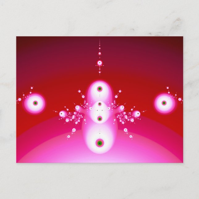 Vi Kom in Peace Cute Abstrakt Utomjordingars Vykort (Framsida)