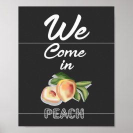 Vi Komar i Peach Poster