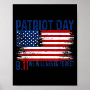 Vi kommer aldrig att glömma 911-årsjubileum poster