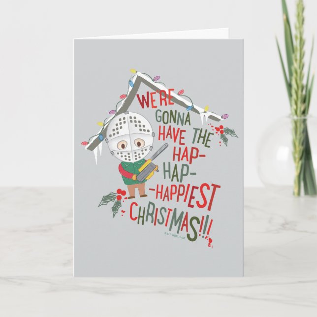 Vi kommer att ha den lyckligaste julen helgkort (Framsida)