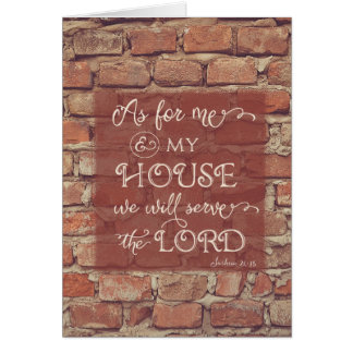 Vi kommer att  Herren - Joshua 24:15 Hälsningskort