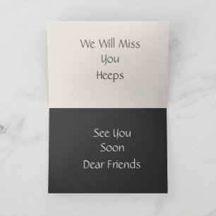 Vi kommer att sakna dig > Farwell Cards Kort