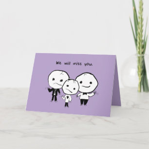 Vi kommer att sakna dig. Några av oss-kort Kort