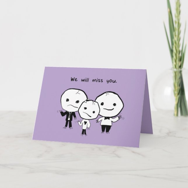 Vi kommer att sakna dig. Några av oss-kort Kort (Framsida)