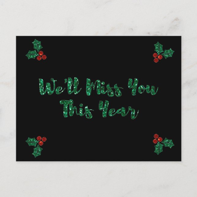 Vi kommer att sakna dig Social som Avstånd Helgdag Vykort (Framsida)