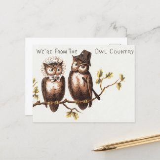 Vi kommer från Uggla Land: Chromolithograph Art Vykort