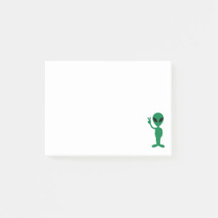 Vi kommer i för gröntman för fred lite Silhouet Post-it Block