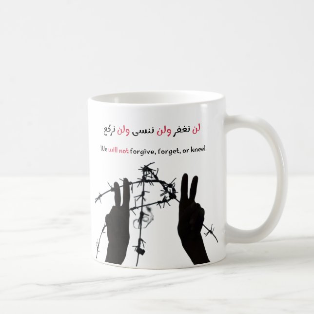 Vi kommer inte att förlåta, glömma eller Kneel Kaffemugg (Höger)