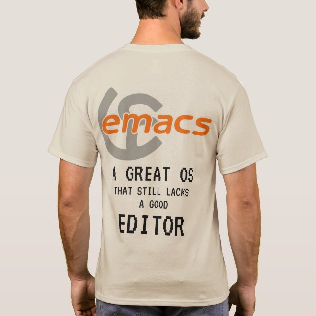 VI kontra Emacs T-shirt (Baksida)