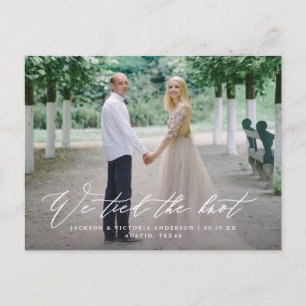 Vi kopplade ihop vykortet Knot Elopement Meddelande Vykort