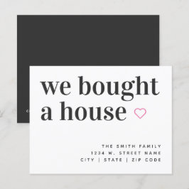 Vi köpte ett enkelt vykort för meddelande i kammar