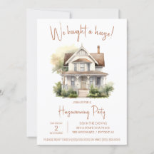 Vi köpte ett hus! Cute Watercolor Houseuppvärmning
