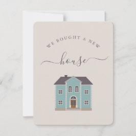 Vi köpte ett nytt hus-Cream & Teal-meddelande