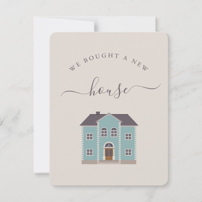 Vi köpte ett nytt hus-Cream & Teal-meddelande (Framsida)