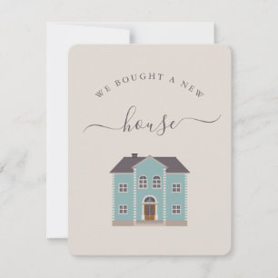 Vi köpte ett nytt hus-Cream & Teal-meddelande