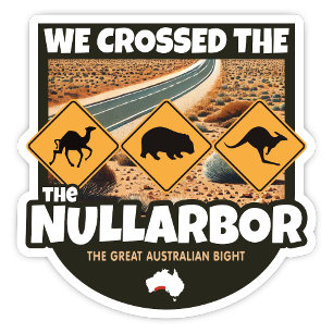 Vi korsade Nullarbor, Australien Sticker Klistermärken