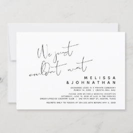 Vi kunde bara inte vänta, Modern Bröllopsflykt Inbjudningar