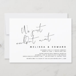 Vi kunde bara inte vänta, Modern Bröllopsflykt Inbjudningar