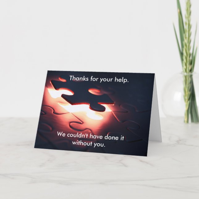 Vi kunde inte ha gjort det utan dig tack kort (Framsida)