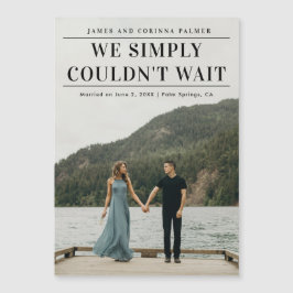 Vi Kunde Inte Vänta Foto Bröllopsannons