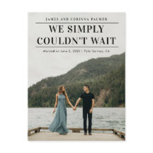 Vi kunde inte vänta på bröllop-meddelandet