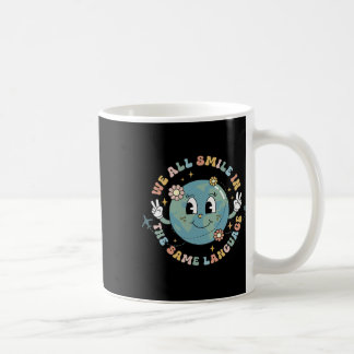 Vi ler alla på samma språk flerspråkig ESL Kaffemugg