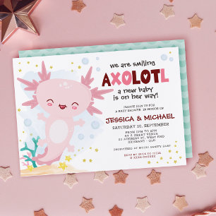 Vi ler Axolotl Baby Shower-inbjudan Inbjudningar
