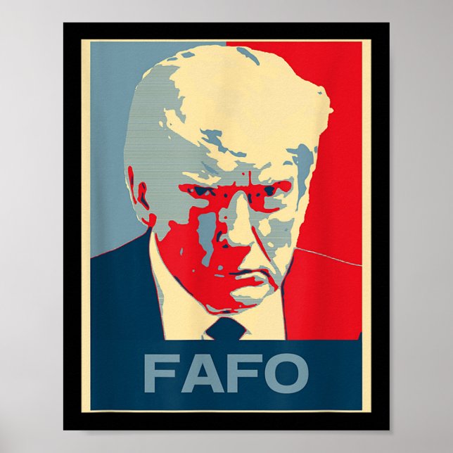 Vi lever i en samhällsTrump Mugshot Black Lightwei Poster (Framsidan)