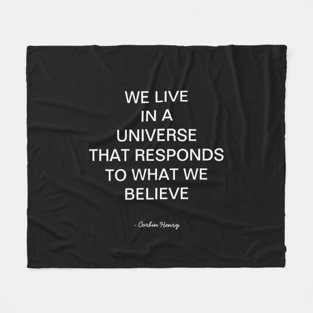 Vi lever i en universell värld fleecefilt (Framsidan (Horisontell))