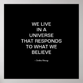 Vi lever i en universell värld poster