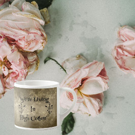 Vi lever i sydlig utläggning av bomull espressomugg