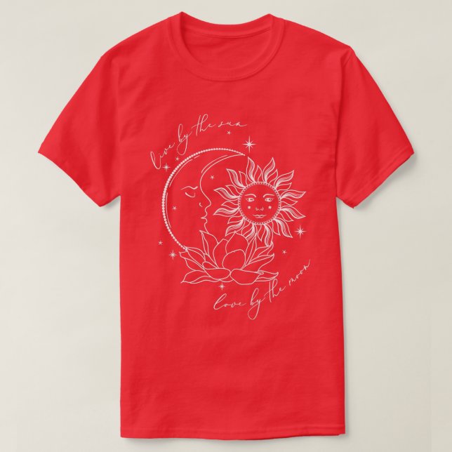 Vi lever vid Kärlek vid Sol vid Spirituality Boh v T Shirt (Design framsida)