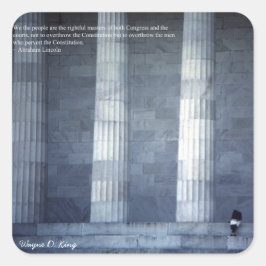 Vi - Lincoln Quote Sticker Fyrkantigt Klistermärke