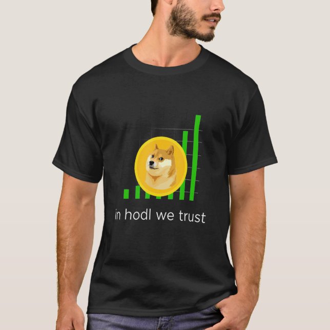 Vi litar på Dogecoin Crypto T Shirt (Framsida)