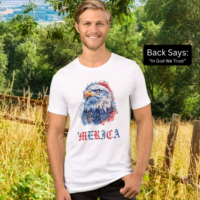 Vi litar på Eagle Red White och Blue T Shirt (Skapare uppladdad)